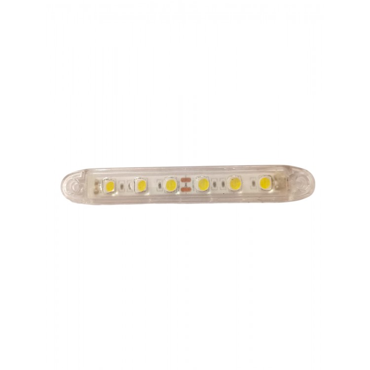 Beyaz Parmak Led Dorse Lamba 6 Ledli 13.5 cm 12-24V